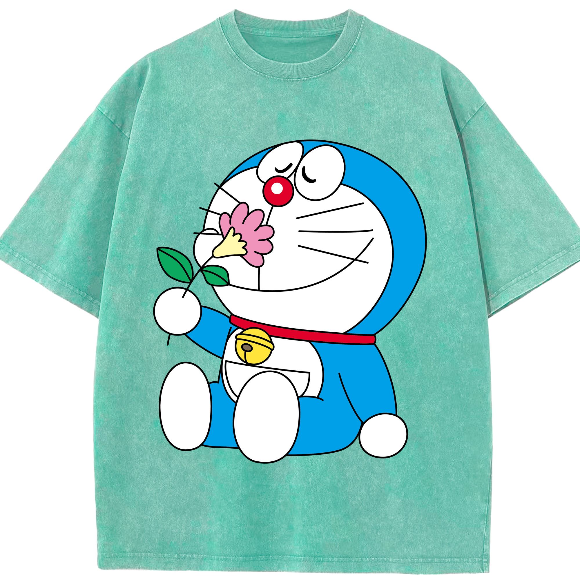 （画像用） ドラえもん Doraemon 綿100% ヴィンテージ風 半袖Tシャツ（フロントプリント）